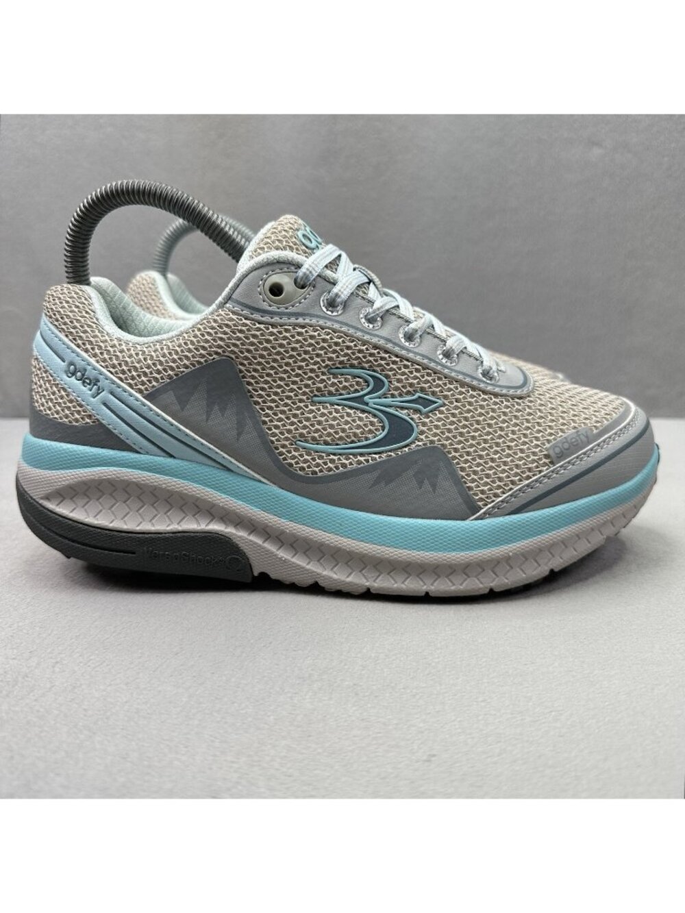 Gravity Defyer Mighty Walk Womens Size 7 (M) Shoes Gray / Blue Arch Support